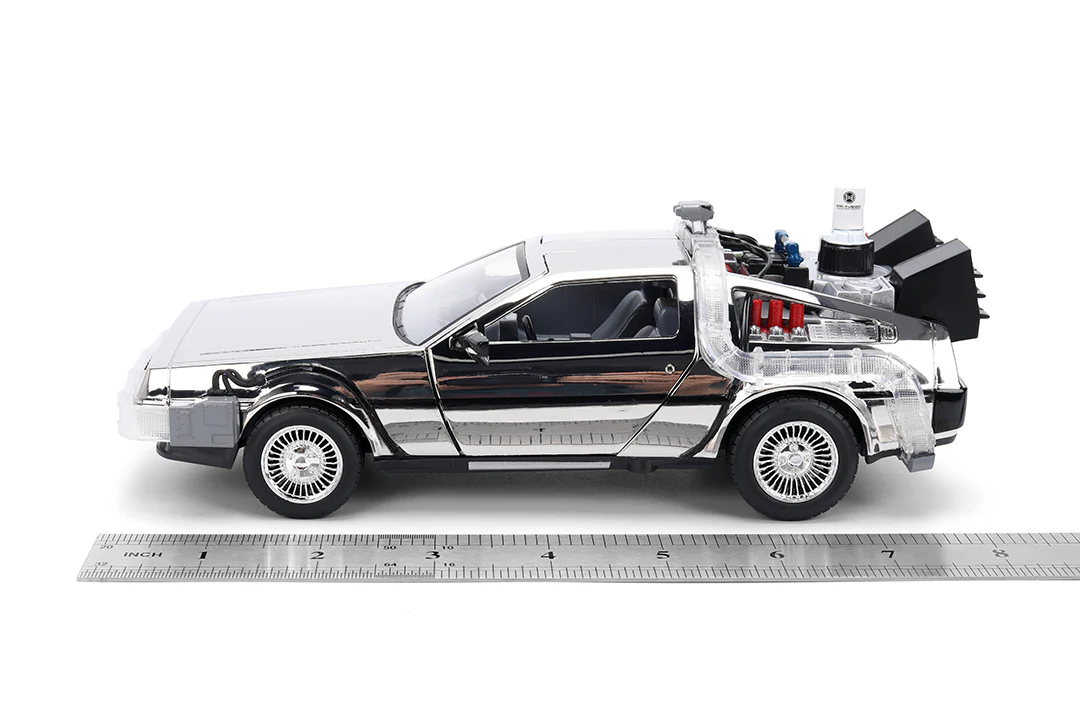 Back to the Future Time Machine, 1:24 Scale Vehicle (Chrome Exclusive) - Image 13