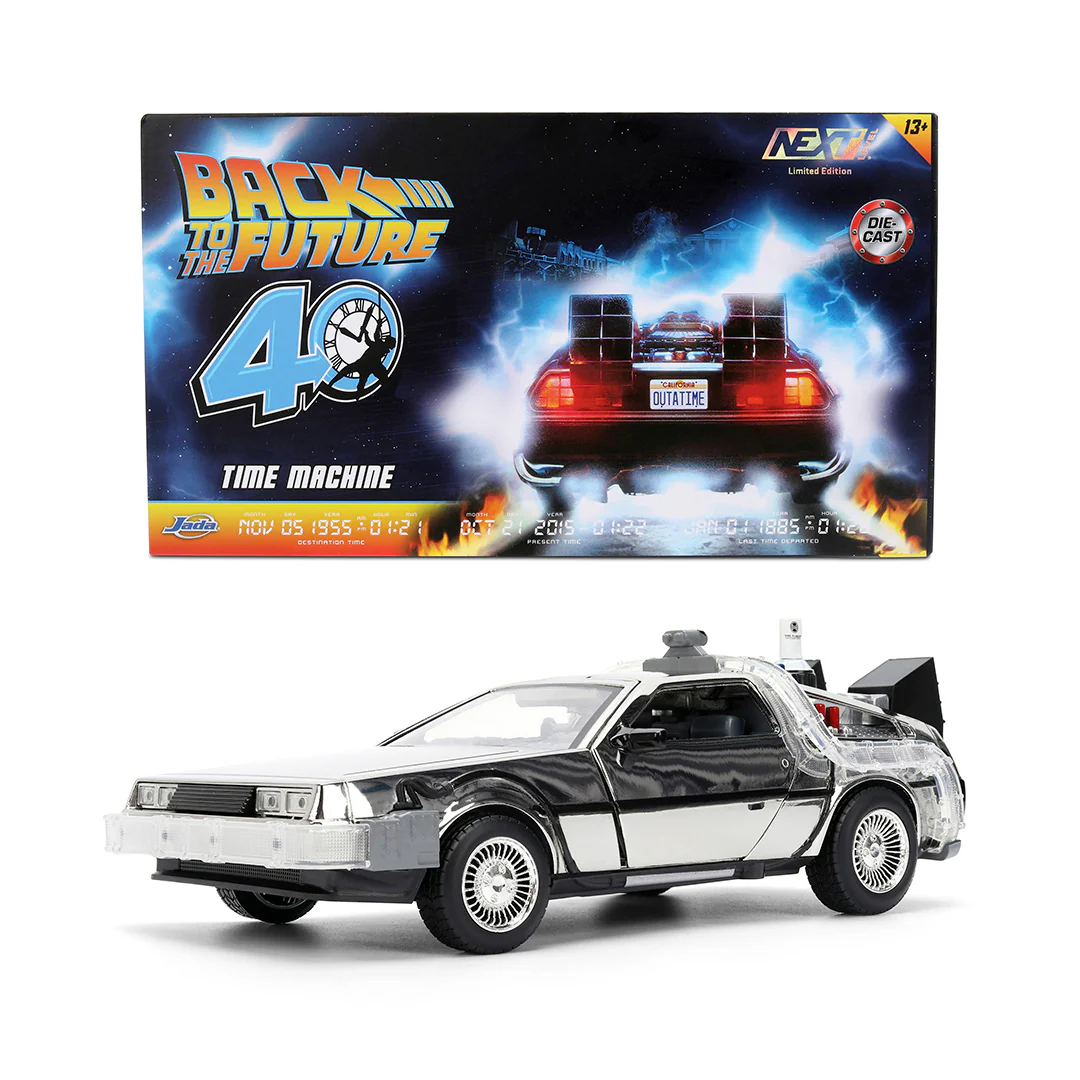 Back to the Future Time Machine, 1:24 Scale Vehicle (Chrome Exclusive) - Image 4