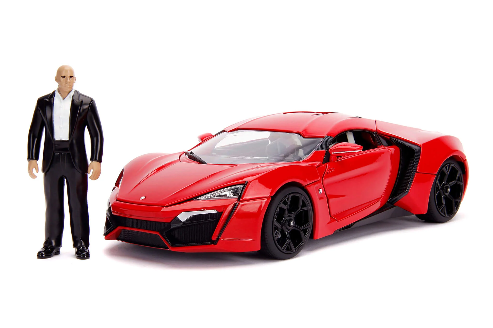 Fast & Furious Dom's W-Motors Lykan HyperSport, 1:18 Scale Vehicle w/ Lights & 3.75" Figure - Image 5