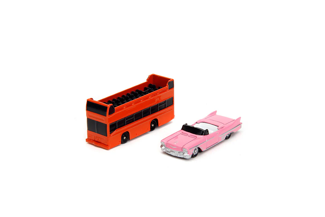 Hollywood 100 Featuring the Hollywood Walk of Fame Nano Scene w/ 1.65" 1958 Cadillac Series 62 and Tour Bus Die-Cast Vehicles - Image 5