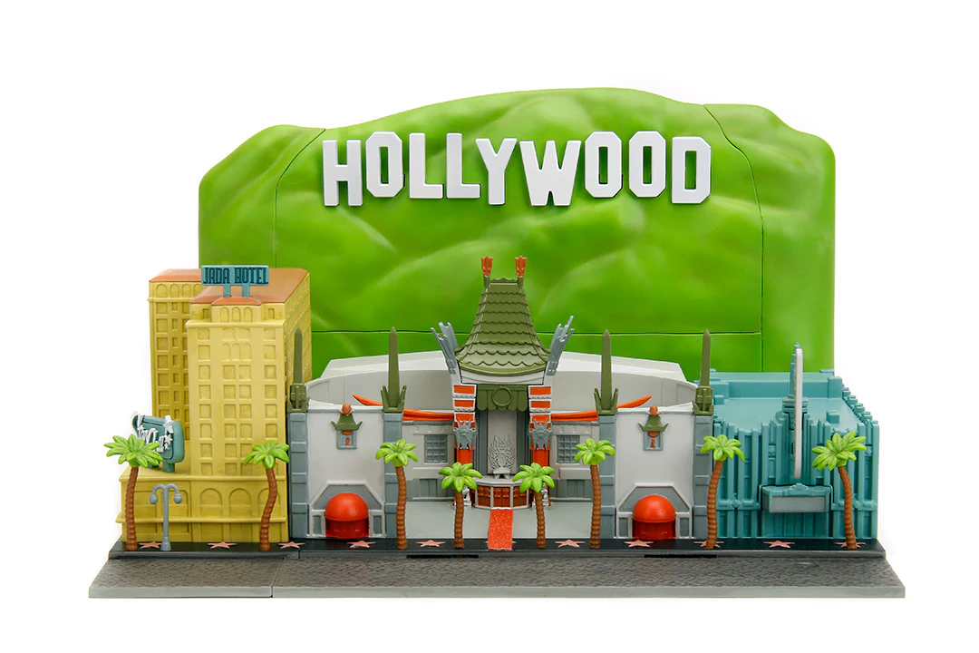 Hollywood 100 Featuring the Hollywood Walk of Fame Nano Scene w/ 1.65" 1958 Cadillac Series 62 and Tour Bus Die-Cast Vehicles - Image 7