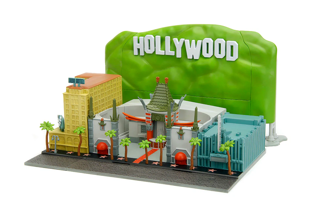 Hollywood 100 Featuring the Hollywood Walk of Fame Nano Scene w/ 1.65" 1958 Cadillac Series 62 and Tour Bus Die-Cast Vehicles - Image 8