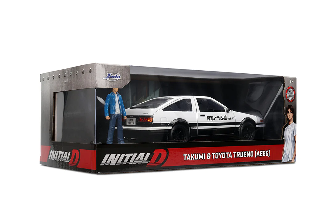 Initial D Toyota Trueno AE-86 & Takumi, 1:24 Scale Vehicle and 2.75" Die-Cast Figure - Image 17