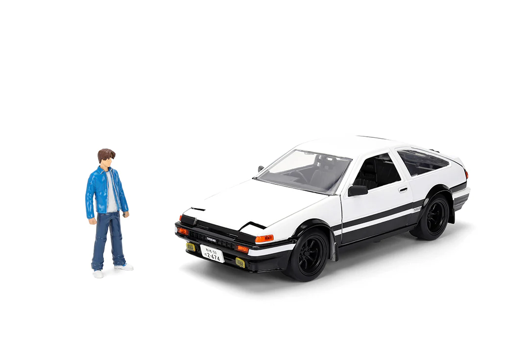 Initial D Toyota Trueno AE-86 & Takumi, 1:24 Scale Vehicle and 2.75" Die-Cast Figure - Image 4