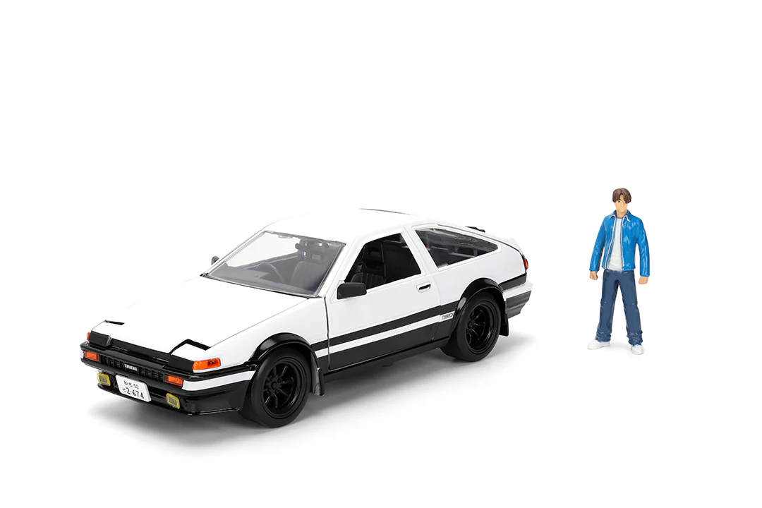 Initial D Toyota Trueno AE-86 & Takumi, 1:24 Scale Vehicle and 2.75" Die-Cast Figure - Image 5