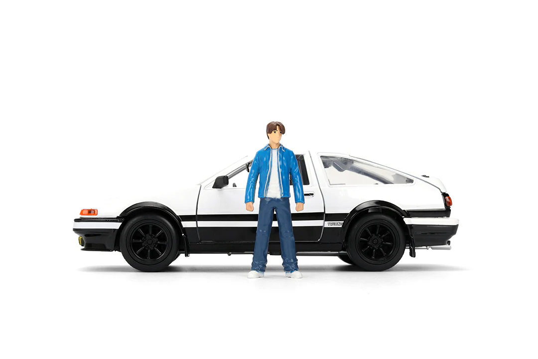 Initial D Toyota Trueno AE-86 & Takumi, 1:24 Scale Vehicle and 2.75" Die-Cast Figure - Image 7