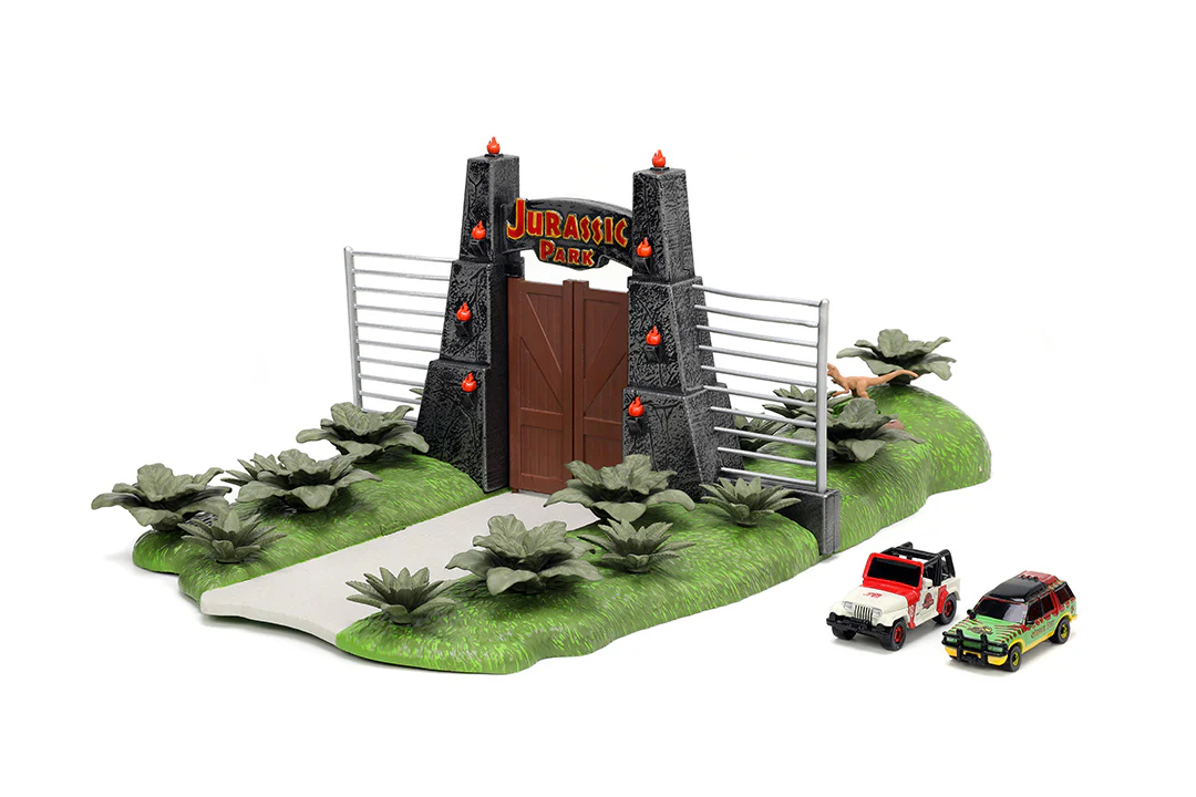 Jurassic Park Nano Scene w/ 1.65" Jeep Wrangler and Ford Explorer Vehicles - Image 3
