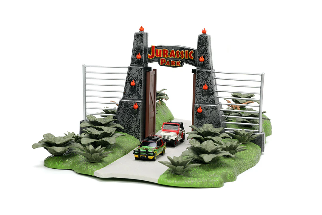 Jurassic Park Nano Scene w/ 1.65" Jeep Wrangler and Ford Explorer Vehicles - Image 4