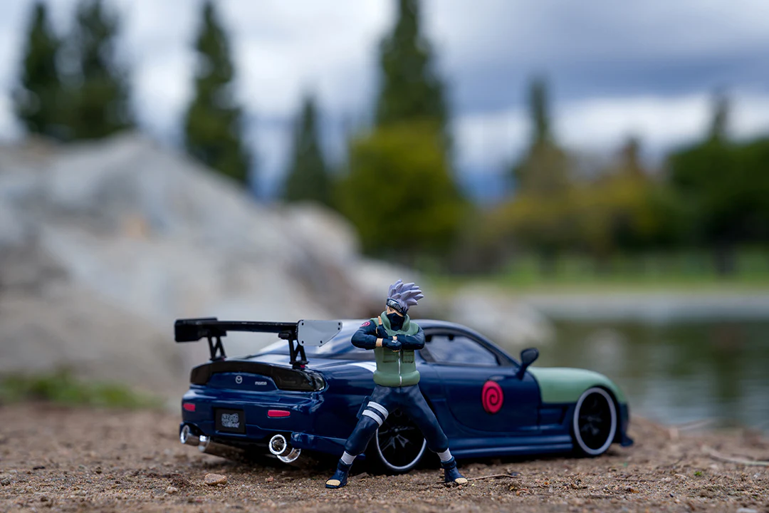 NARUTO SHIPPUDEN, Kakashi & 1993 Mazda RX-7, 1:24 Scale Vehicle & 2.75" Figure - Image 14