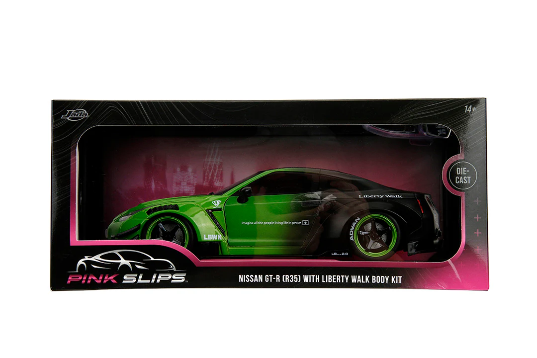 Pink Slips Nissan GT-R (R35) Liberty Walk, 1:18 Scale Vehicle (Wave 1) - Image 2