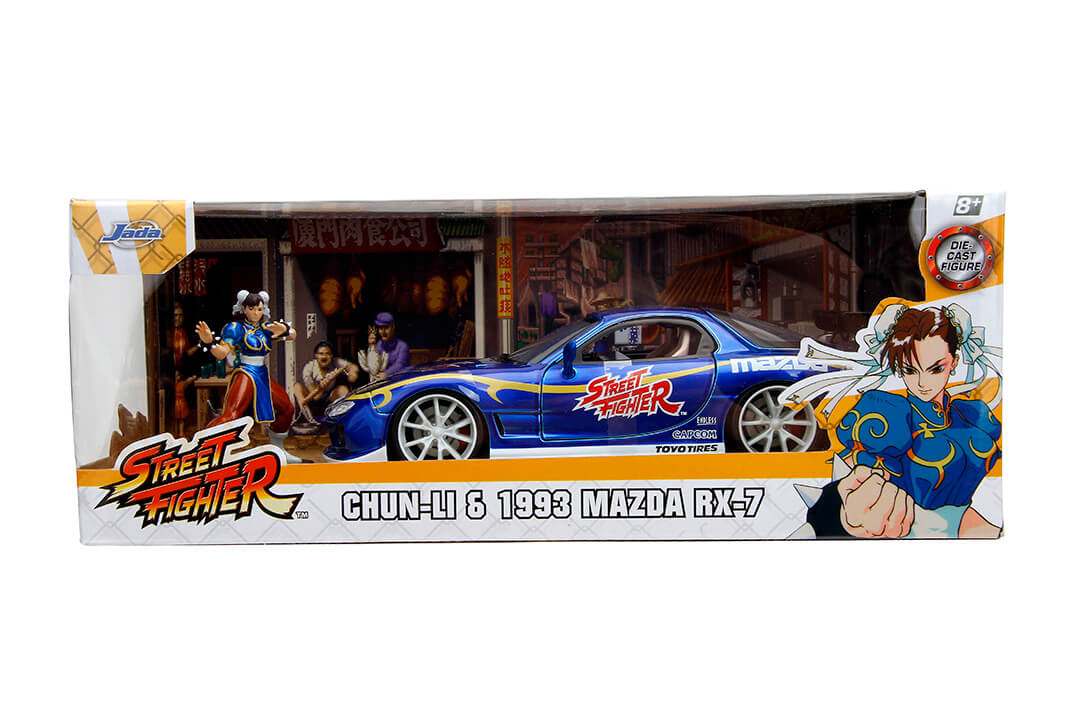 Street Fighter, Chun-Li & 1993 Mazda RX-7, 1:24 Scale Vehicle & 2.75" Figure - Image 2
