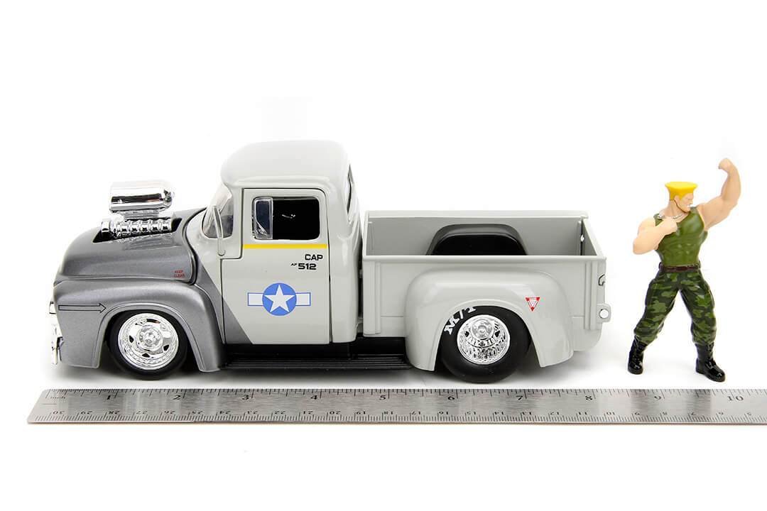 Street Fighter, Guile & 1956 Ford F-100, 1:24 Scale Vehicle & 2.75" Figure - Image 12
