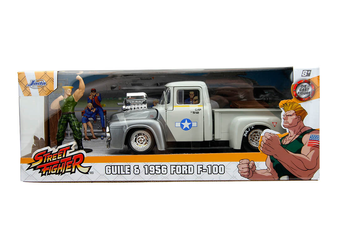 Street Fighter, Guile & 1956 Ford F-100, 1:24 Scale Vehicle & 2.75" Figure - Image 2
