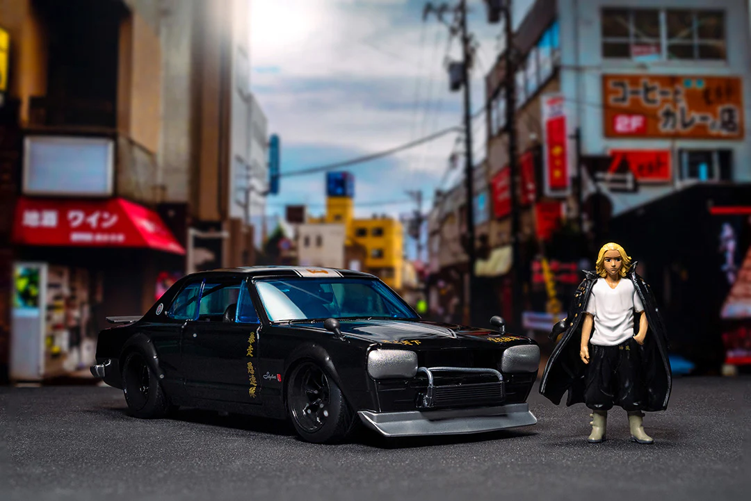 Tokyo Revengers, Mikey & 1971 Nissan Skyline GT-R, 1:24 Scale Vehicle & 2.75" Figure - Image 14