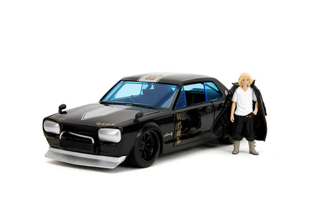 Tokyo Revengers, Mikey & 1971 Nissan Skyline GT-R, 1:24 Scale Vehicle & 2.75" Figure - Image 3